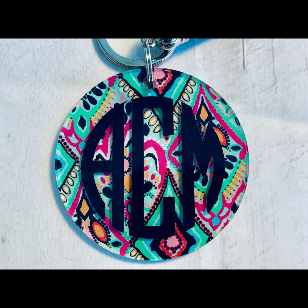 Monogram acrylic keychains - Picture 6 of 7